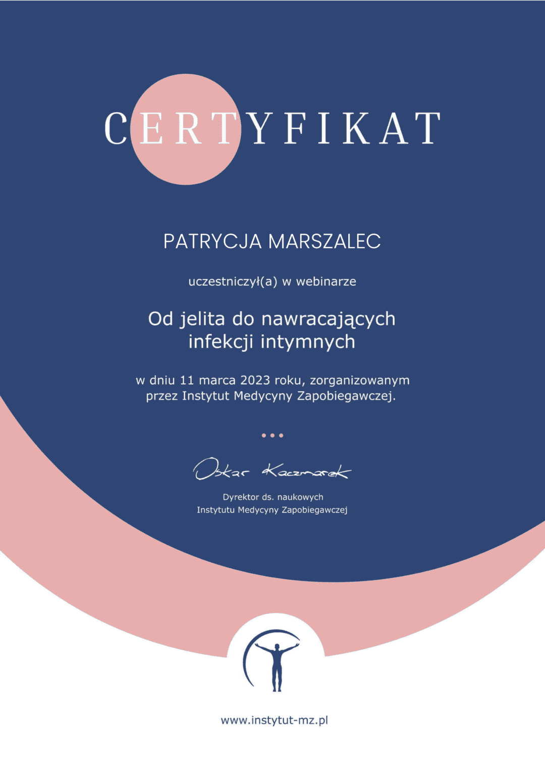 Certyfikat numer 14