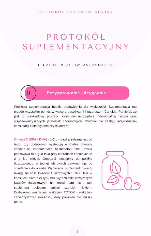 Zdjecie 4 produktu Pasożyty, przerost Candida protokół suplementacyjny