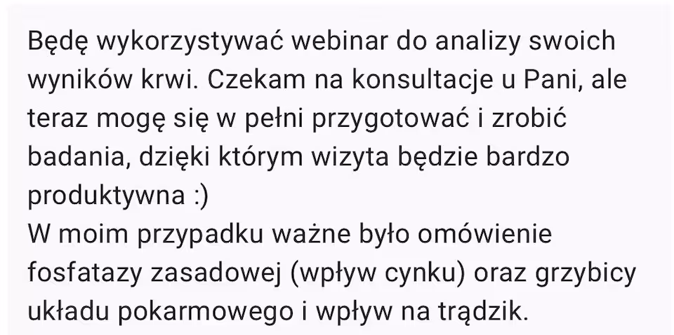 Zdjecie 16 produktu Masterclass - "Analiza przypadku z omówieniem wyników badań - endometrioza, niepłodność, problemy jelitowe"