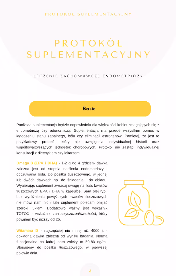 Zdjecie 2 produktu Endometrioza, adenomioza protokół suplementacyjny