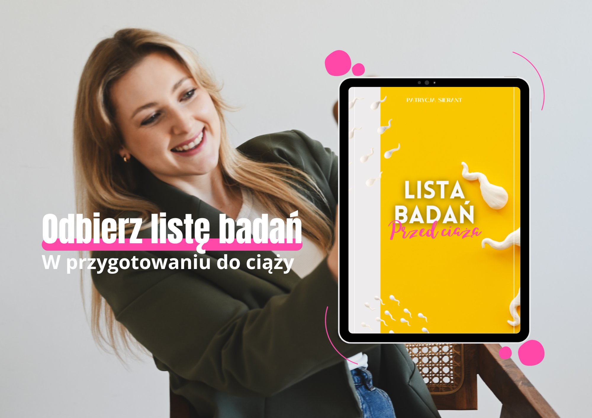 Banner - odbierz listę badań w przygotowaniu do ciąży